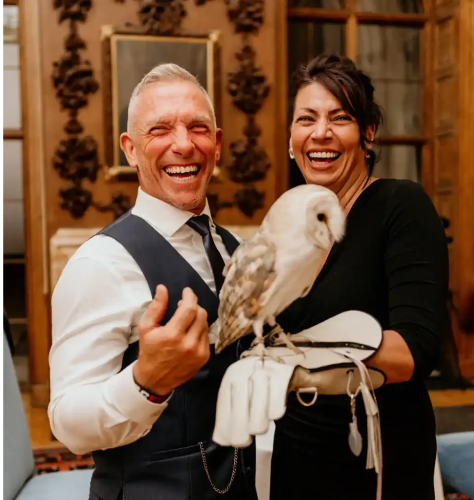 Juliet the barn owl delivered the engagement ring at Ashridge House